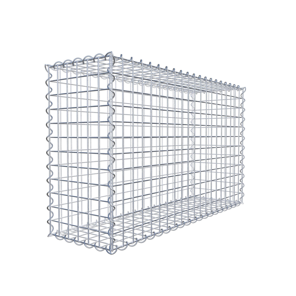 Gabione 100 cm x 60 cm x 30 cm (L x H x T), Maschenweite 5 cm x 5 cm, Spirale