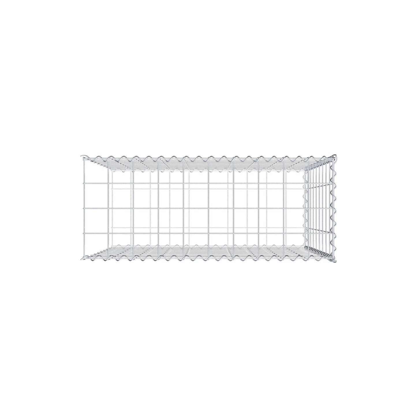 Gabion rapporté type 2 100 cm x 90 cm x 40 cm (L x H x P), mailles 10 cm x 10 cm, spirale