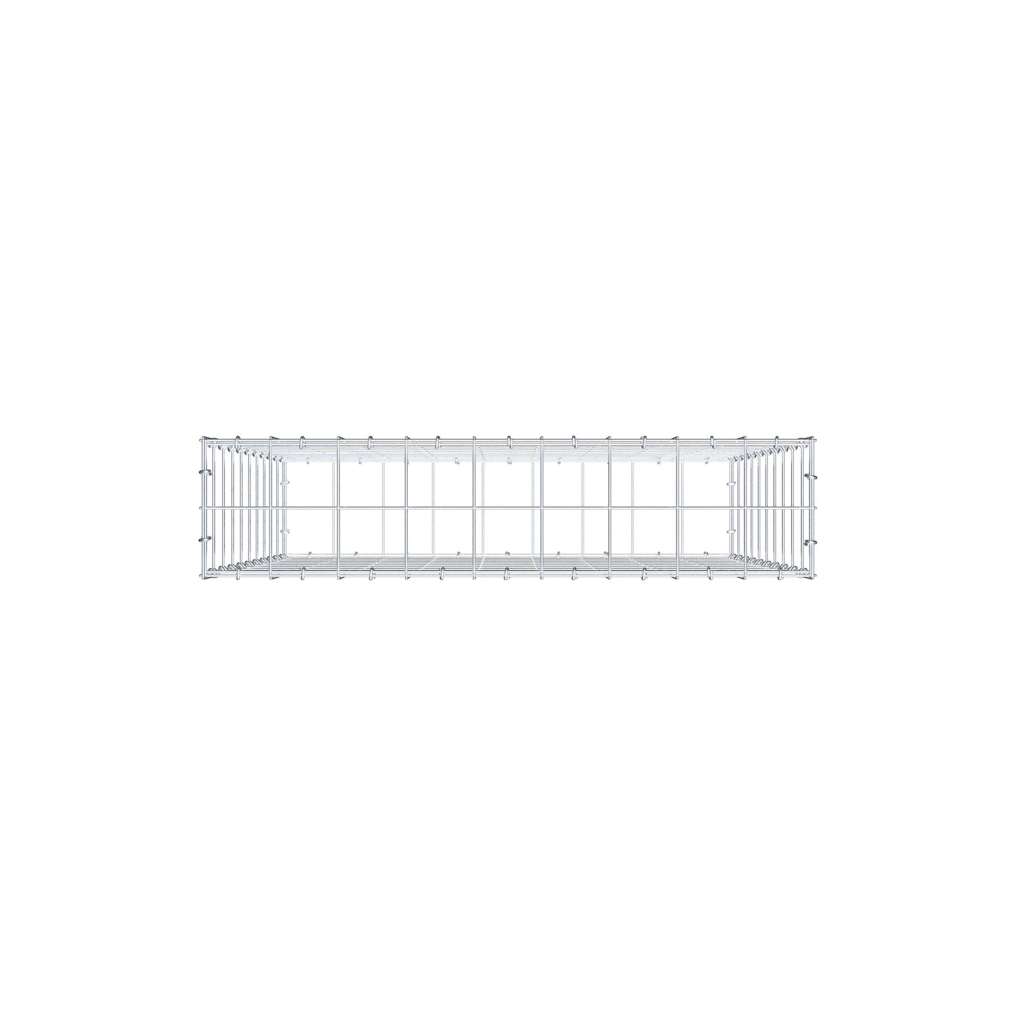 Gabione 100 cm x 90 cm x 20 cm (L x H x T), Maschenweite 10 cm x 10 cm, C-Ring