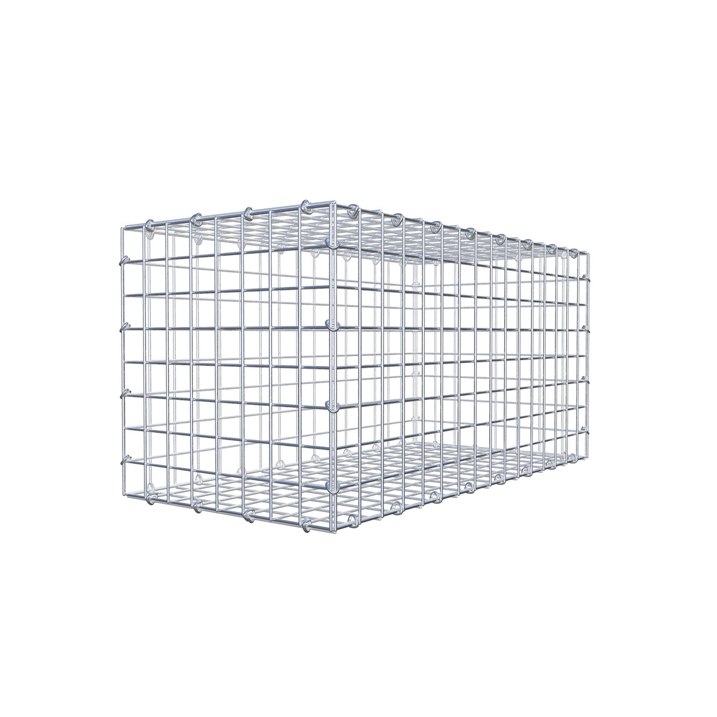 Gabbione 80 cm x 40 cm x 40 cm (L x H x P), maglia 5 cm x 5 cm, anello a C