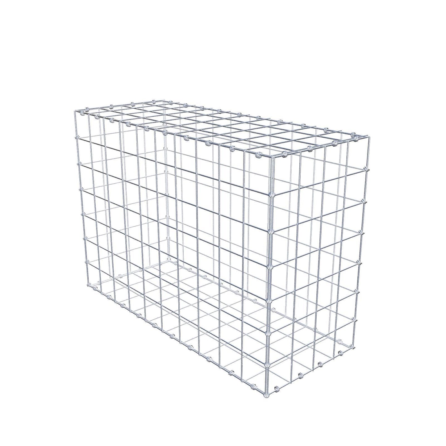 Gabione 100 cm x 70 cm x 40 cm (L x H x T), Maschenweite 10 x 10 cm, Spiralring