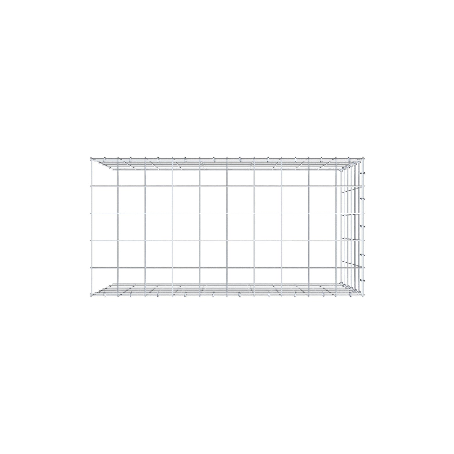 Gavión adicional tipo 4 100 cm x 60 cm x 50 cm (L x A x P), malla 10 cm x 10 cm, anillo en C