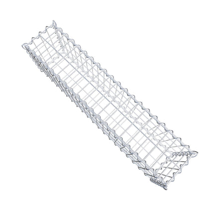 Schanskorf 100 cm x 30 cm x 20 cm (L x H x D), maaswijdte 5 cm x 10 cm, spiraalvormig