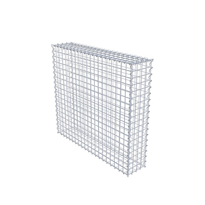 Schanskorf 100 cm x 90 cm x 20 cm (L x H x D), maaswijdte 5 cm x 5 cm, spiraalvormig