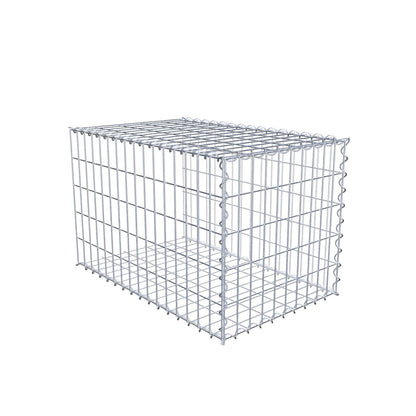 Anbaugabione Typ 2 80 cm x 50 cm x 50 cm (L x H x T), Maschenweite 5 cm x 10 cm, Spirale