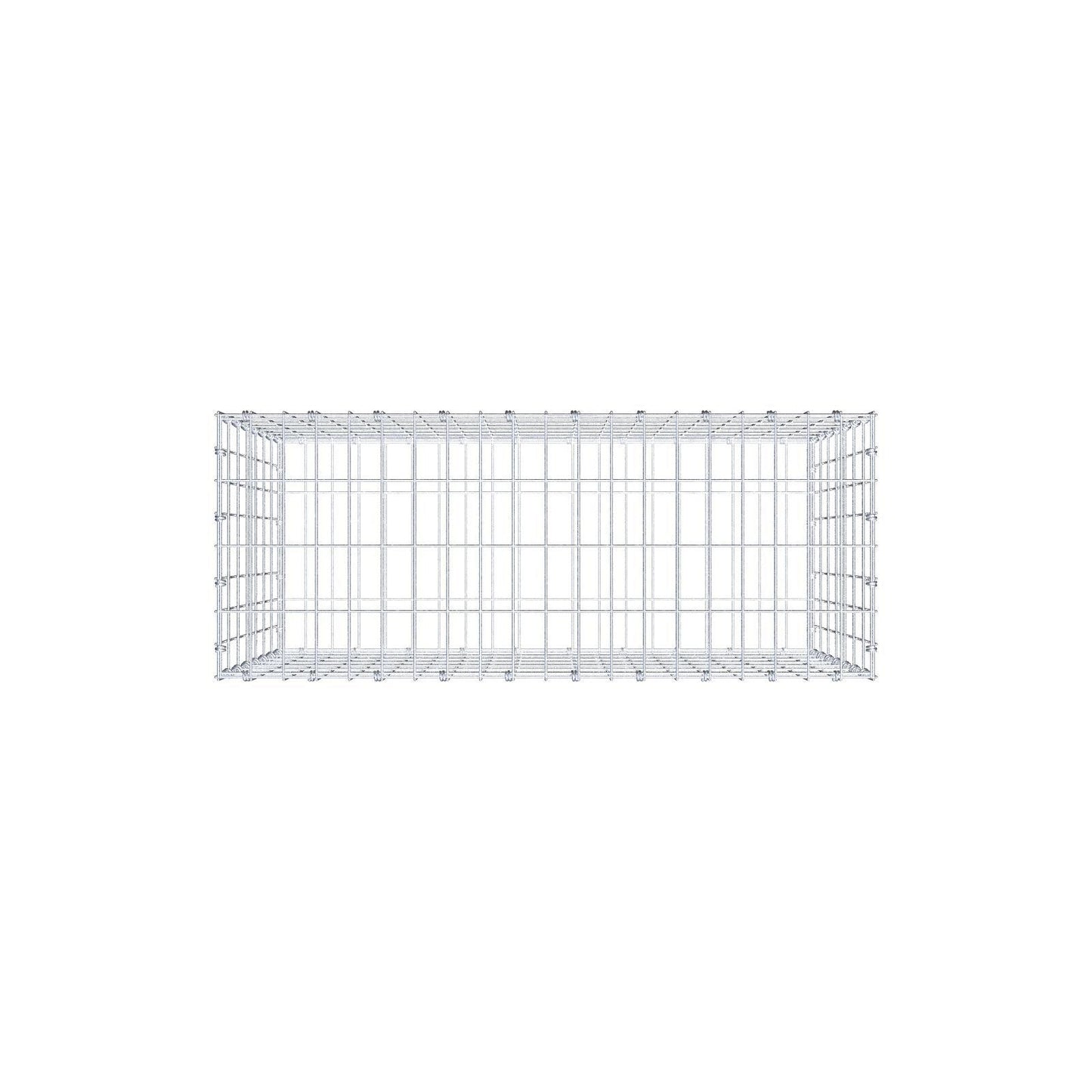 Gabione 100 cm x 70 cm x 40 cm (L x H x T), Maschenweite 5 x 10 cm, Spiralring