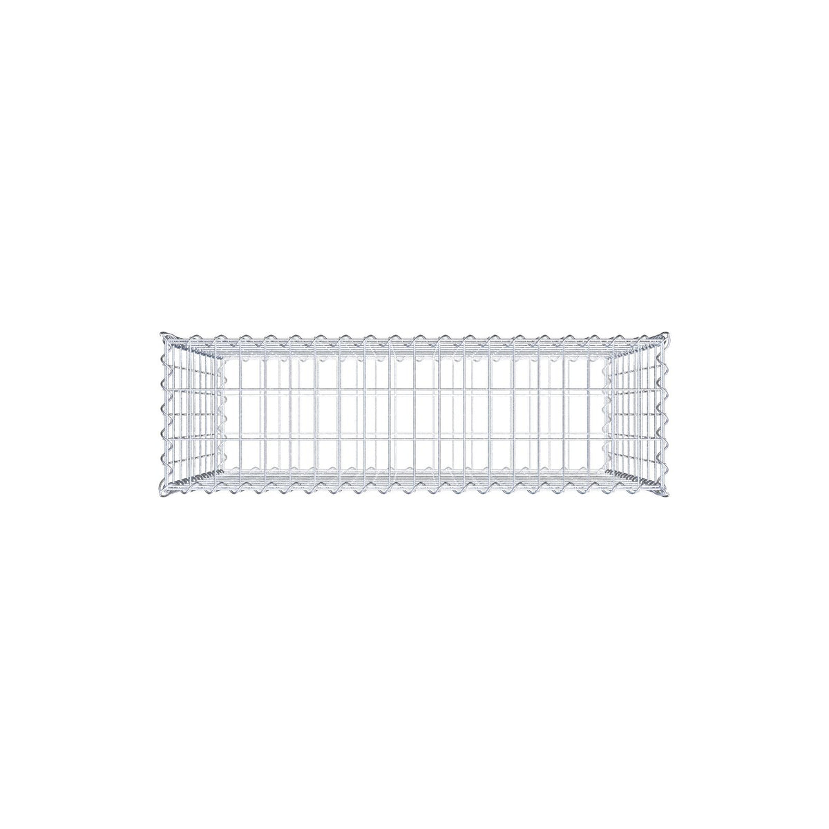Gabbione 100 cm x 90 cm x 30 cm (L x H x P), maglia 5 cm x 10 cm, spirale
