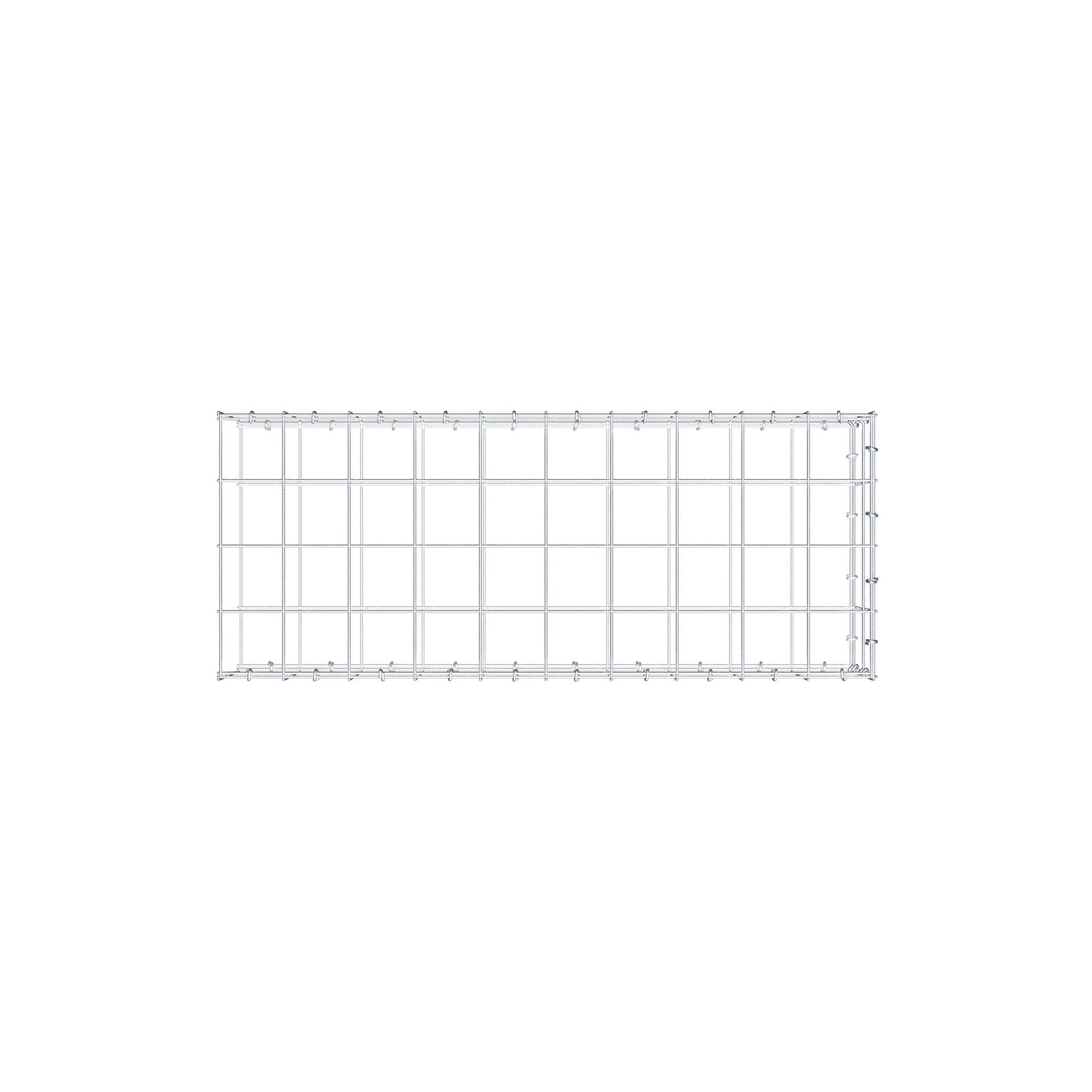 Anbaugabione Typ 2 100 cm x 20 cm x 40 cm (L x H x T), Maschenweite 10 cm x 10 cm, C-Ring