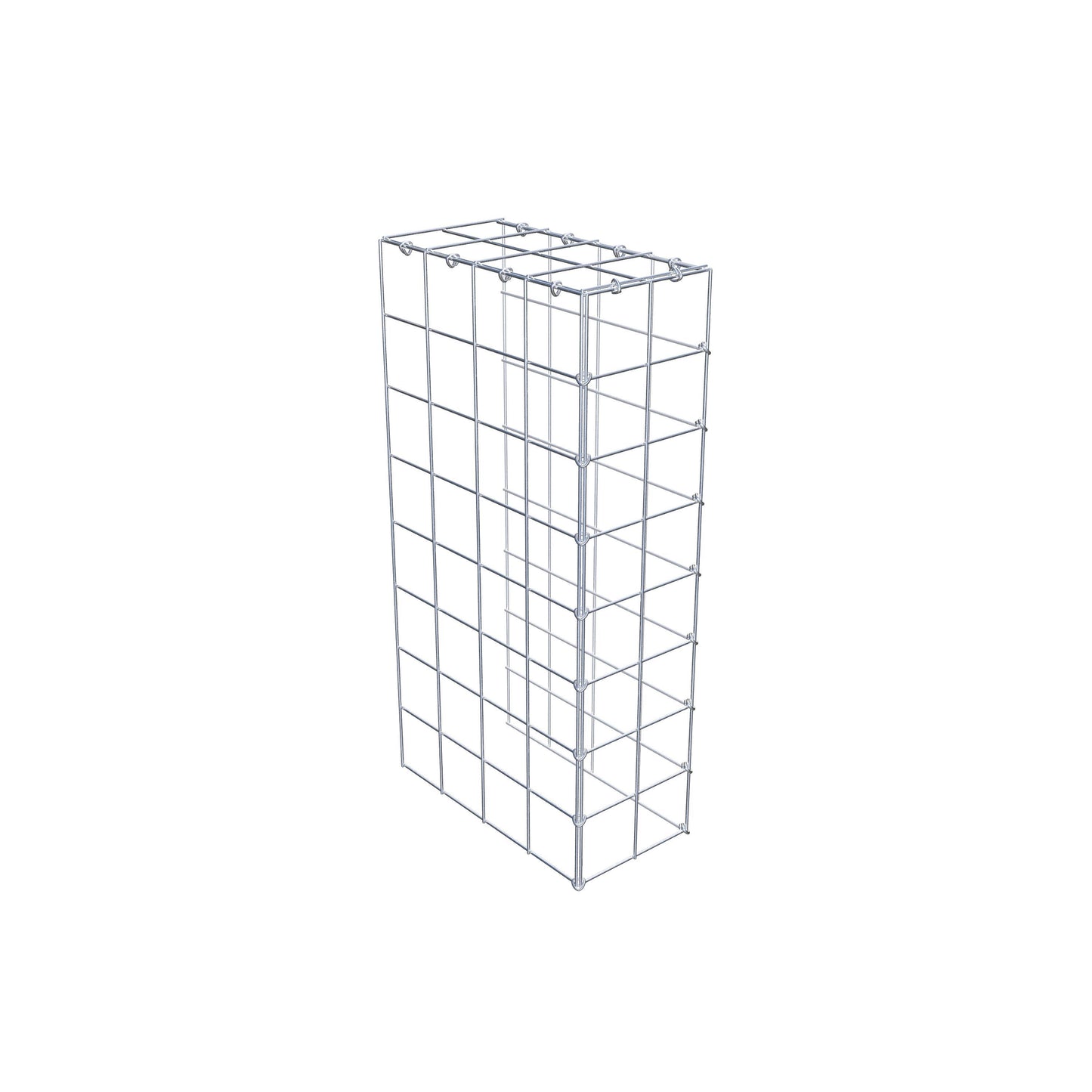 Monteret gabion type 4 80 cm x 40 cm x 20 cm (L x H x D), maskestørrelse 10 cm x 10 cm, C-ring