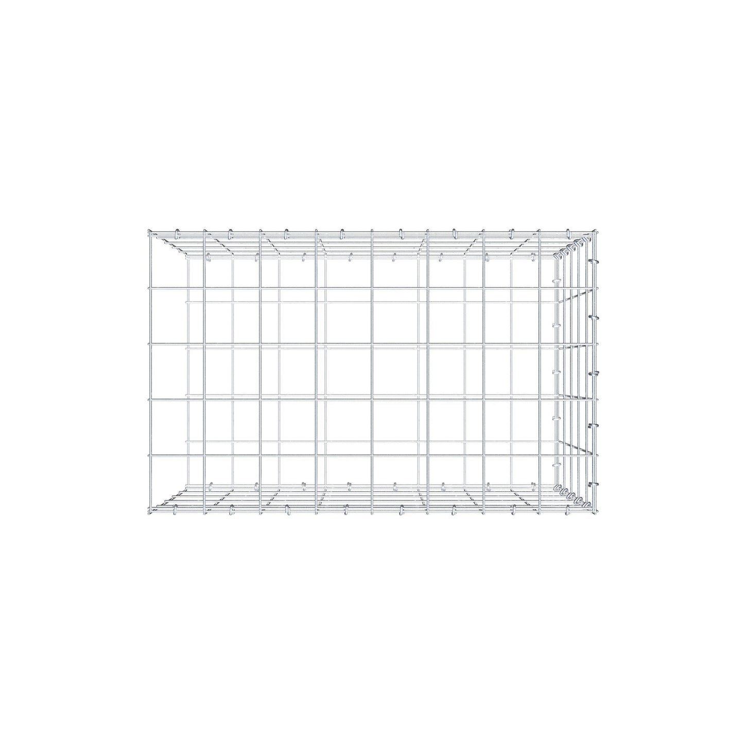 Toegevoegde pool type 2 80 cm x 50 cm x 50 cm (L x H x D), maaswijdte 10 cm x 10 cm, C-ring