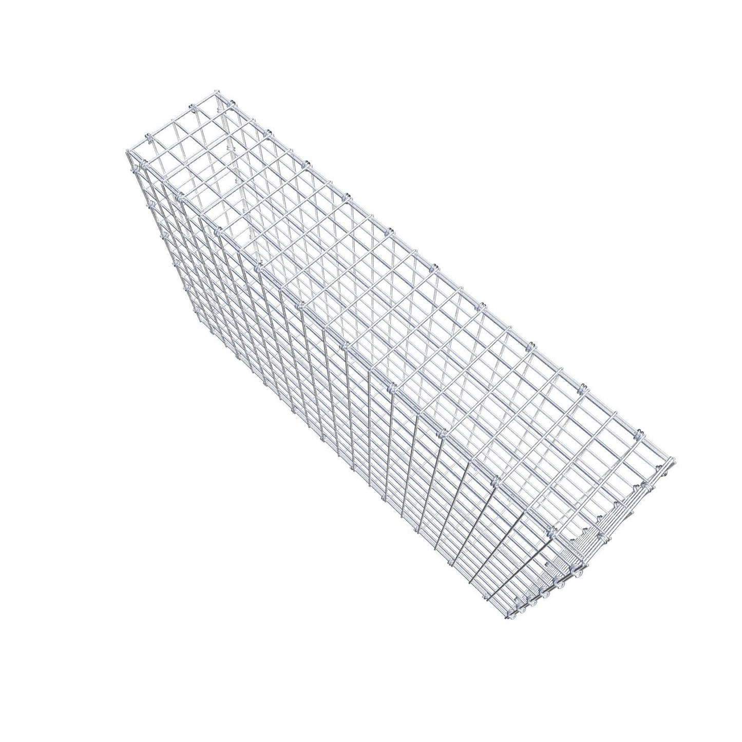 Gabbione 100 cm x 60 cm x 20 cm (L x H x P), maglia 5 x 5 cm, anello a spirale