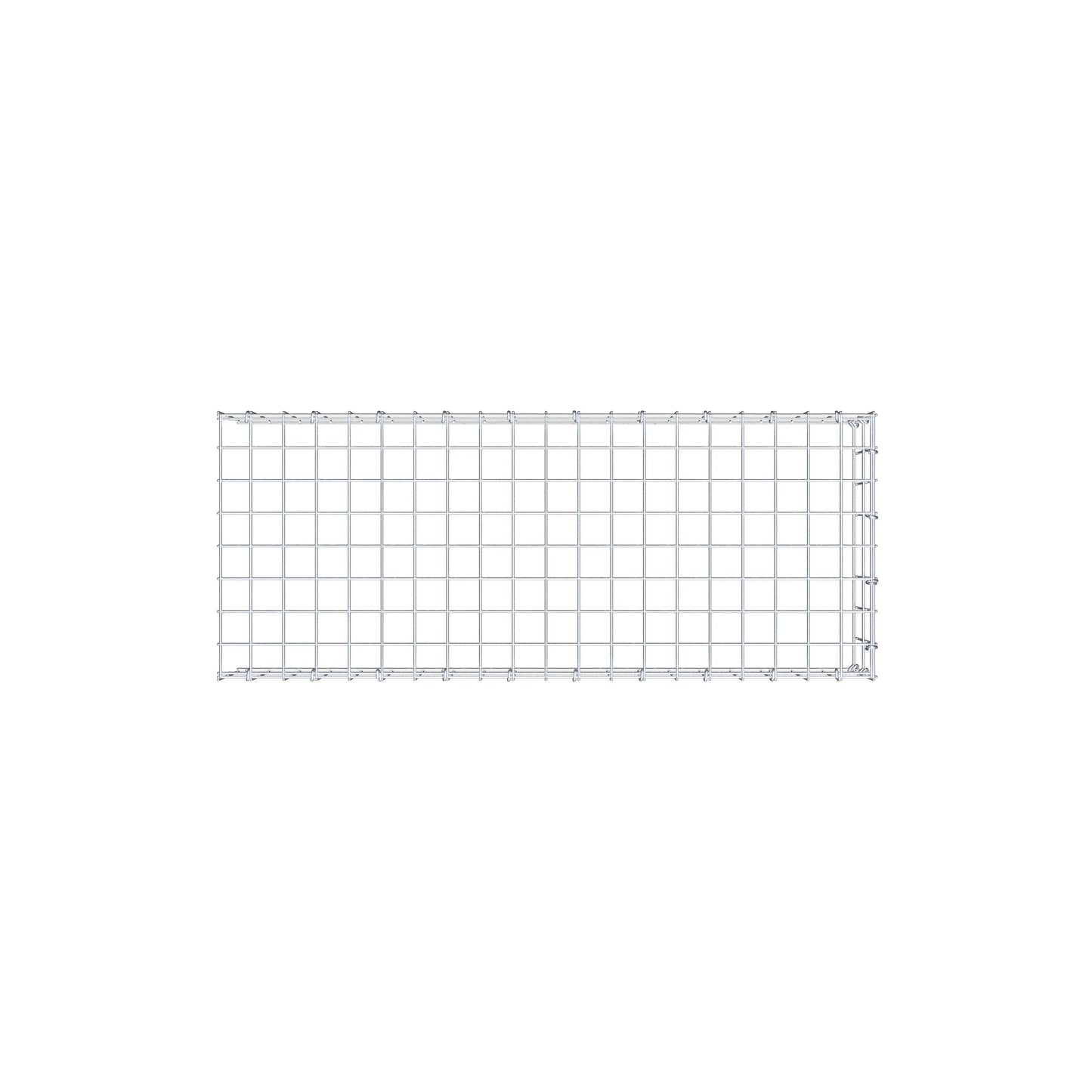 Gavión complementario de tipo 4 100 cm x 20 cm x 40 cm (largo x alto x fondo), malla 5 cm x 10 cm, anillo en C