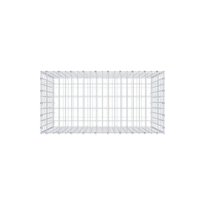 Gabbione 100 cm x 80 cm x 50 cm (L x H x P), maglia 5 x 10 cm, anello a spirale