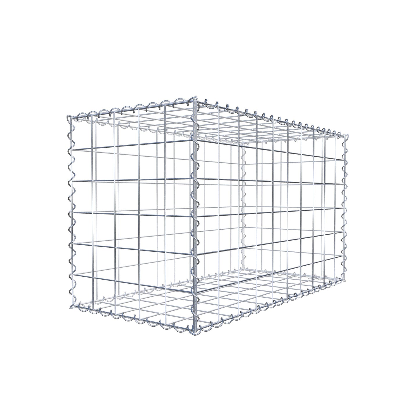 Gabione 100 cm x 60 cm x 50 cm (L x H x T), Maschenweite 10 cm x 10 cm, Spirale