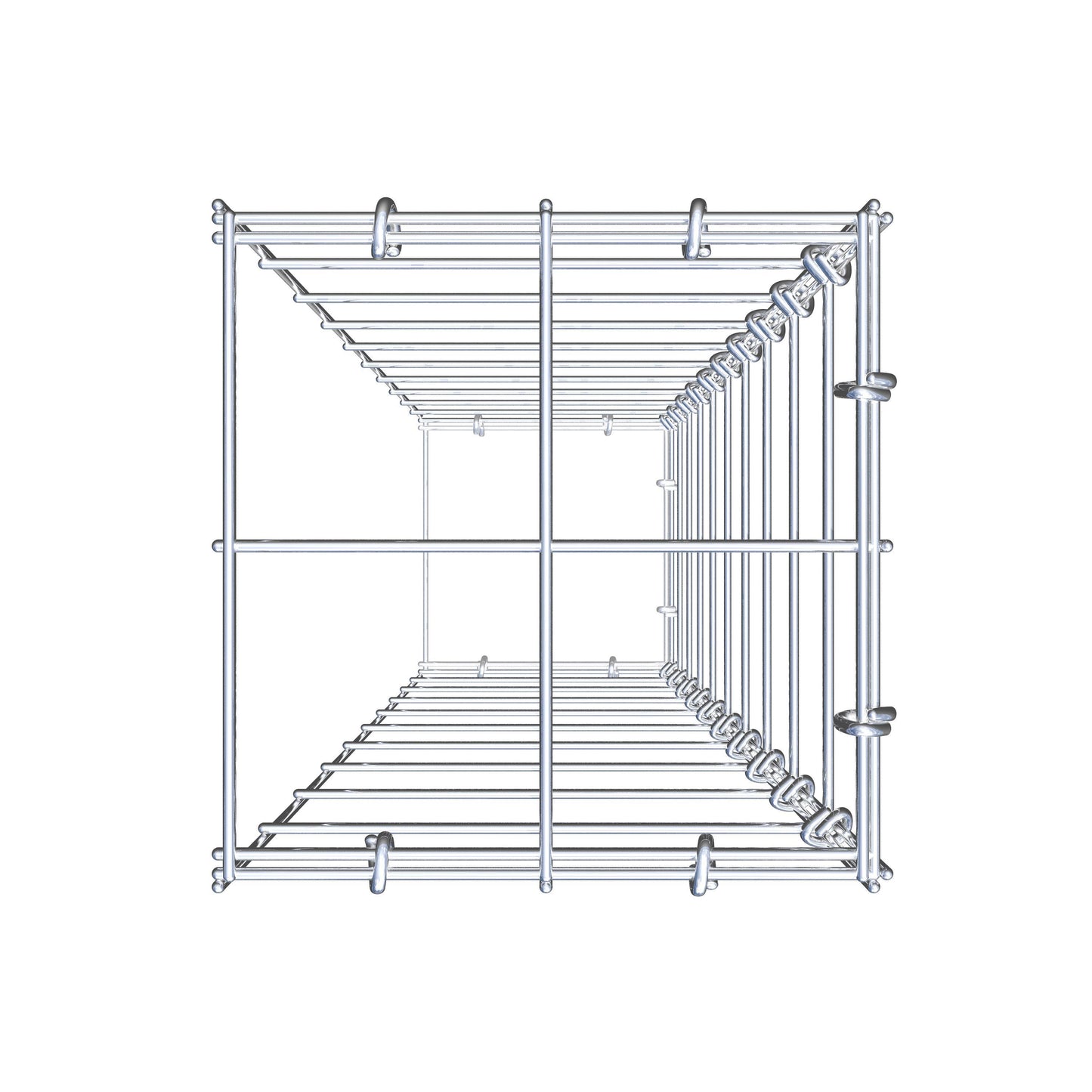 Gavión acoplable tipo 2 100 cm x 20 cm x 20 cm (L x A x P), malla 10 cm x 10 cm, anillo en C