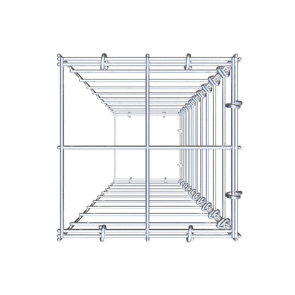 Gavión acoplable tipo 2 100 cm x 20 cm x 20 cm (L x A x P), malla 10 cm x 10 cm, anillo en C