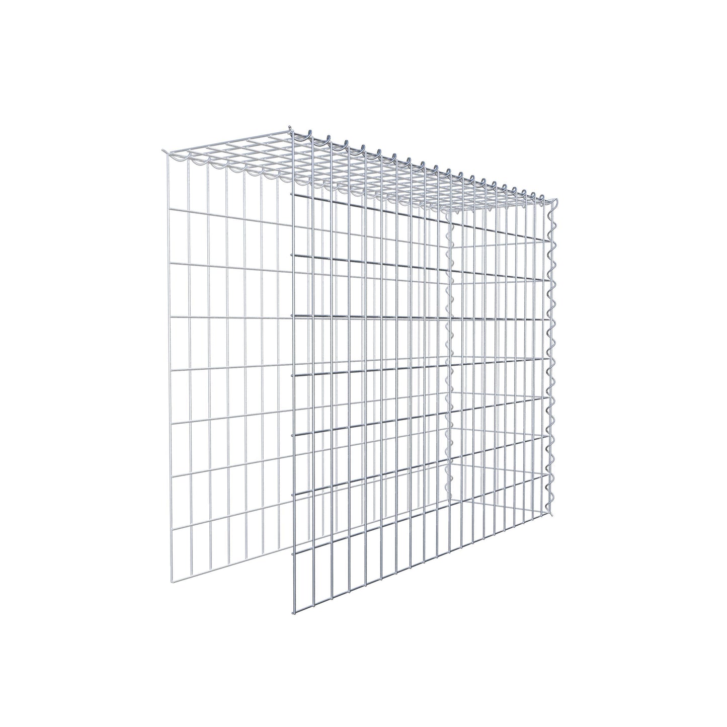 Opvokset gabion type 4 100 cm x 80 cm x 30 cm (L x H x D), maskestørrelse 5 cm x 10 cm, spiral