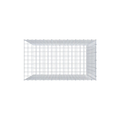 Type 2 oplegkorf 100 cm x 90 cm x 50 cm (L x H x D), maaswijdte 5 cm x 5 cm, C-ring