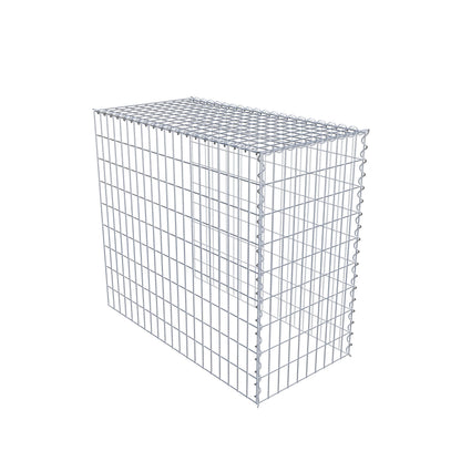 Gabion rapporté type 4 100 cm x 90 cm x 50 cm (L x H x P), mailles 5 cm x 10 cm, spirale