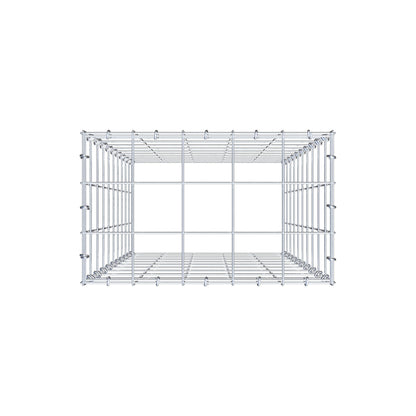 Monteret gabion type 3 100 cm x 50 cm x 30 cm (L x H x D), maskestørrelse 10 cm x 10 cm, C-ring