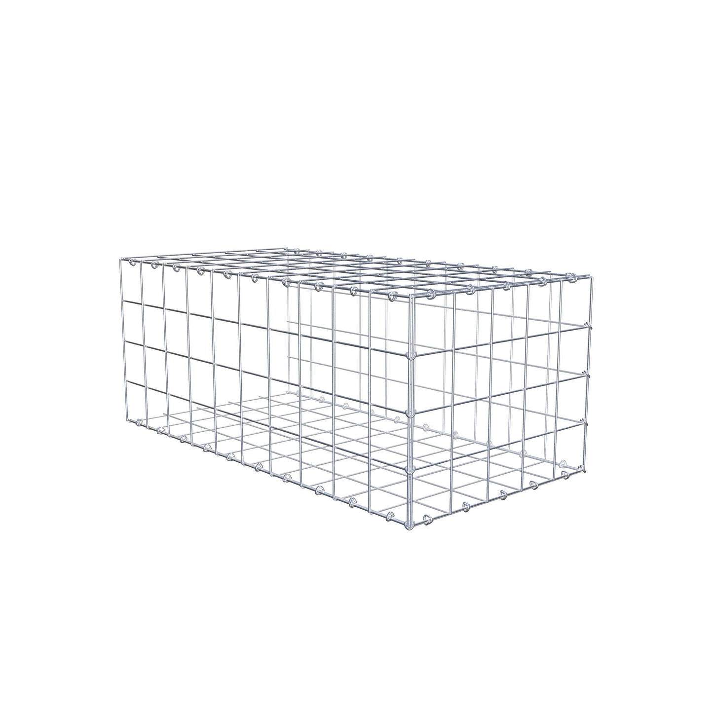 Type 2 oplegkorf 100 cm x 40 cm x 50 cm (L x H x D), maaswijdte 10 cm x 10 cm, C-ring