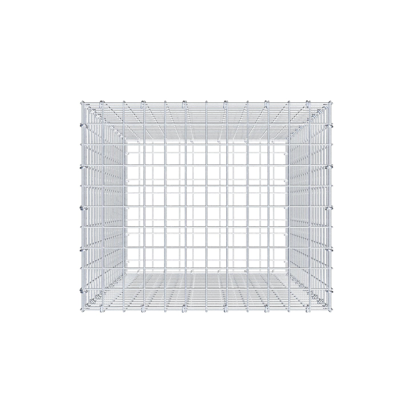 Gabbione 100 cm x 60 cm x 50 cm (L x H x P), maglia 5 cm x 5 cm, anello a C