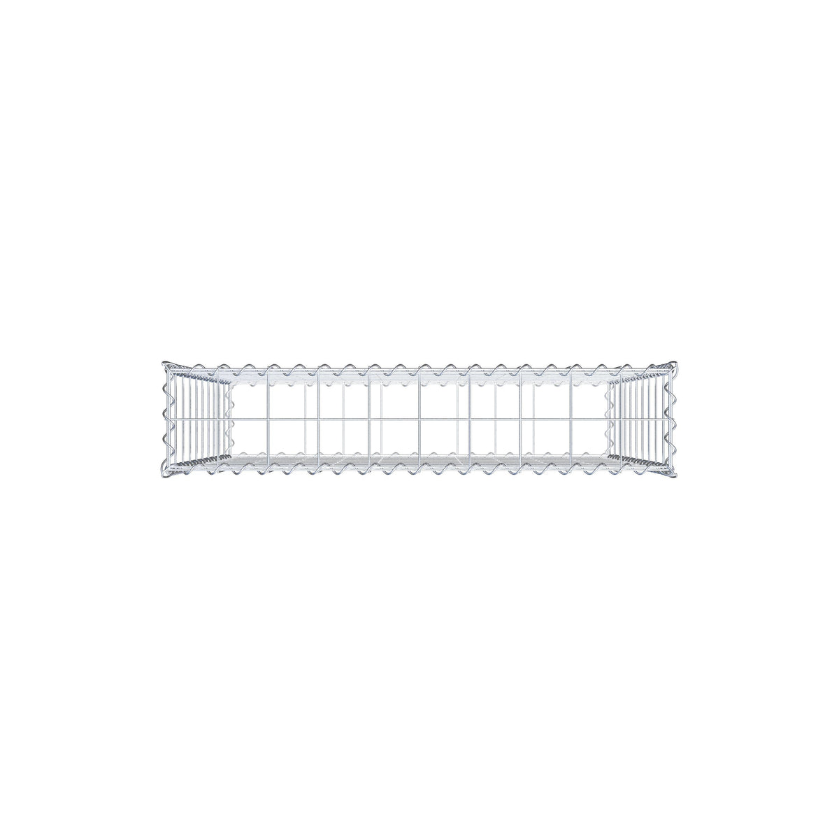 Gabione 100 cm x 100 cm x 20 cm (L x H x T), Maschenweite 10 cm x 10 cm, Spirale