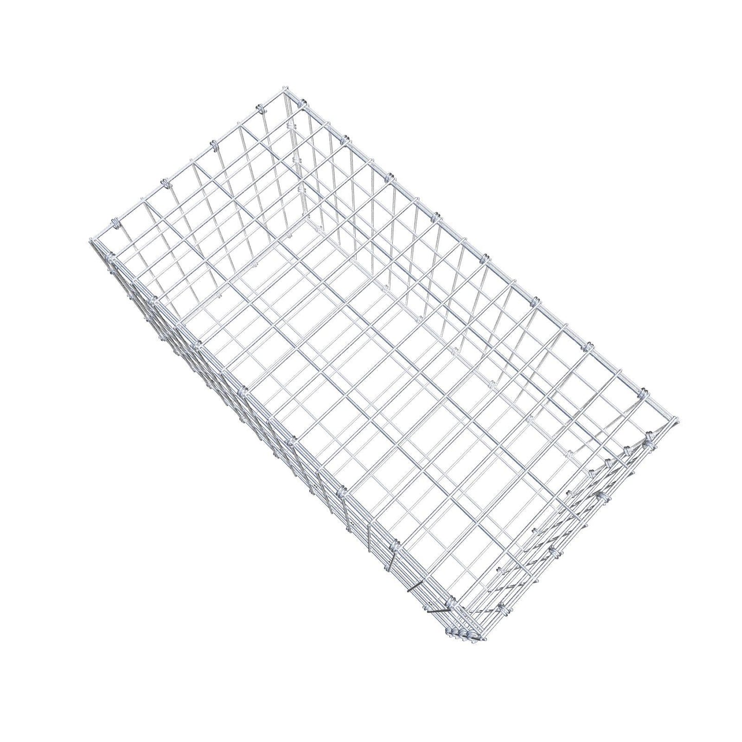 Gabbione 80 cm x 40 cm x 40 cm (L x H x P), maglia 5 x 10 cm, anello a spirale