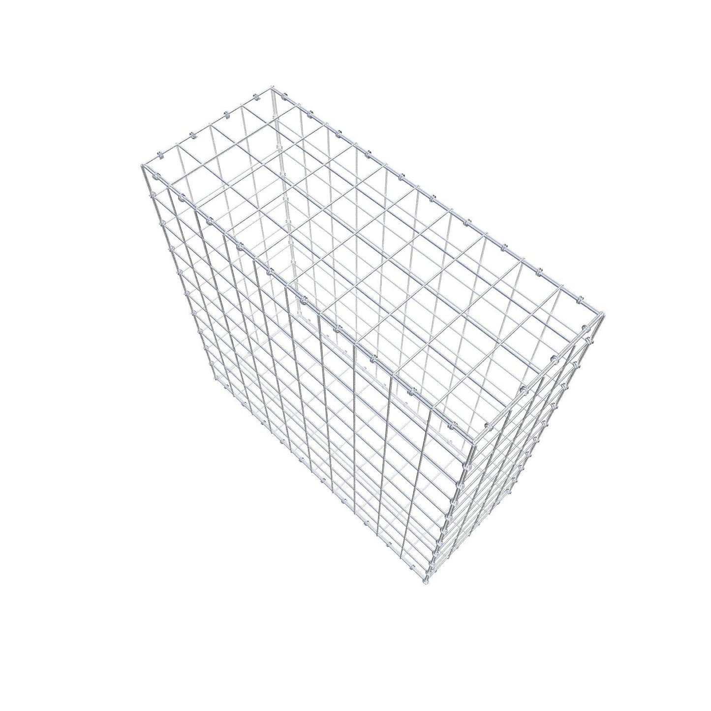 Gabbione 100 cm x 100 cm x 40 cm (L x H x P), maglia 10 x 10 cm, anello a spirale