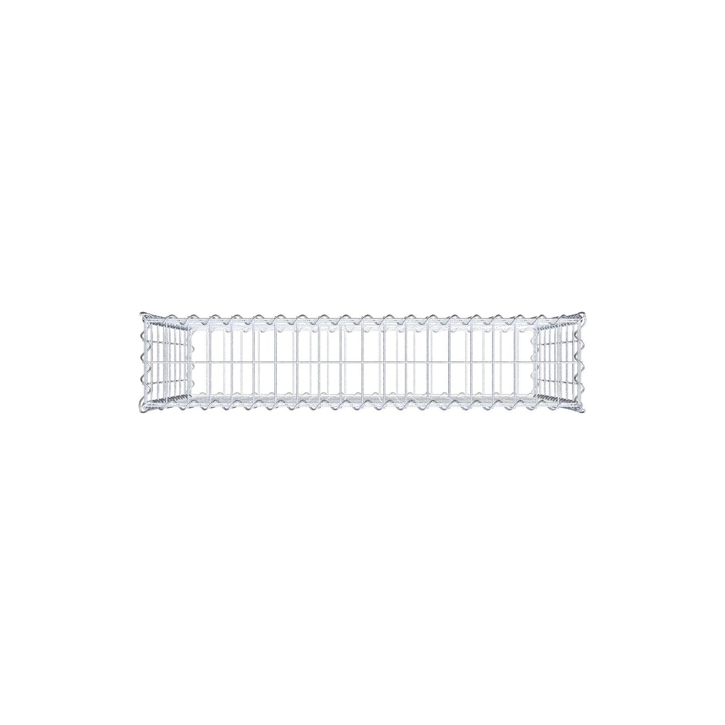 Gabbione 100 cm x 80 cm x 20 cm (L x H x P), maglia 5 cm x 10 cm, spirale