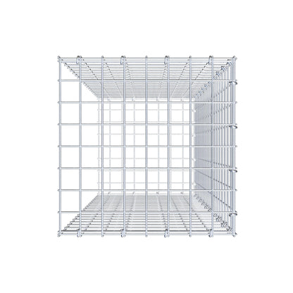 Gavión complementario de tipo 2 100 cm x 40 cm x 40 cm (largo x alto x fondo), malla 5 cm x 5 cm, anillo en C
