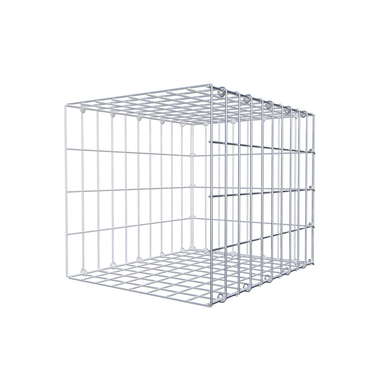 Anbaugabione Typ 2 50 cm x 40 cm x 40 cm, Maschenweite 5 cm x 10 cm, C-Ring