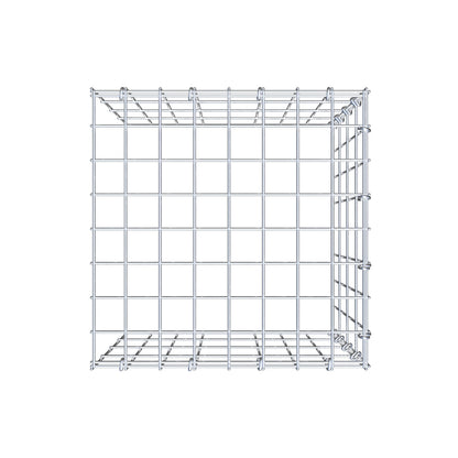 Mounted gabion type 4 40 cm x 40 cm x 40 cm (L x H x D), mesh size 5 cm x 10 cm, C-ring