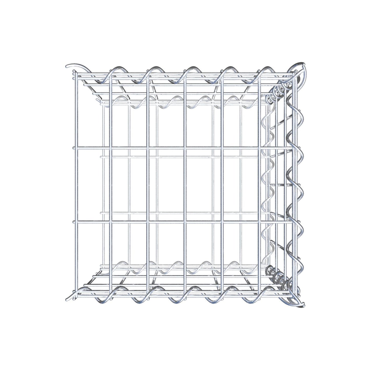 Gabion rapporté type 2 30 cm x 30 cm x 30 cm (L x H x P), mailles 5 cm x 10 cm, spirale