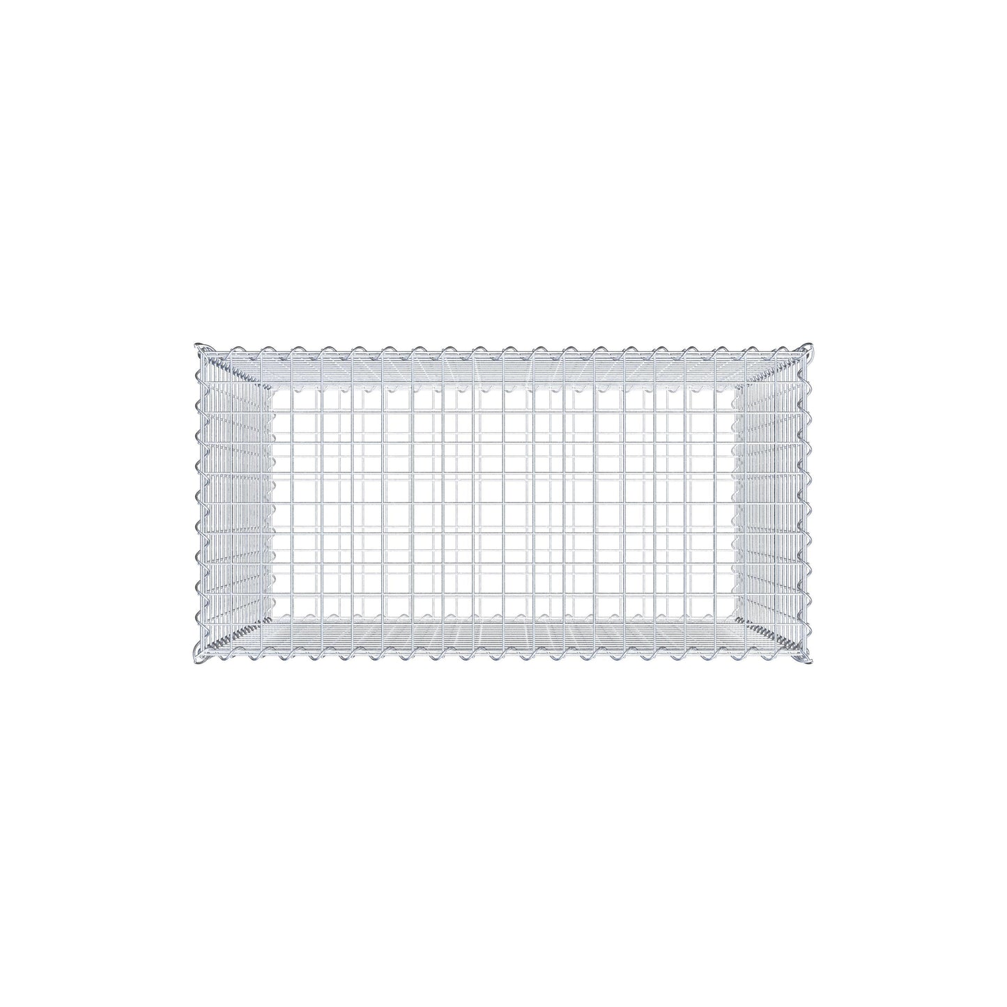 Gabion 100 cm x 90 cm x 50 cm (L x H x D), maskestørrelse 5 cm x 5 cm, spiral