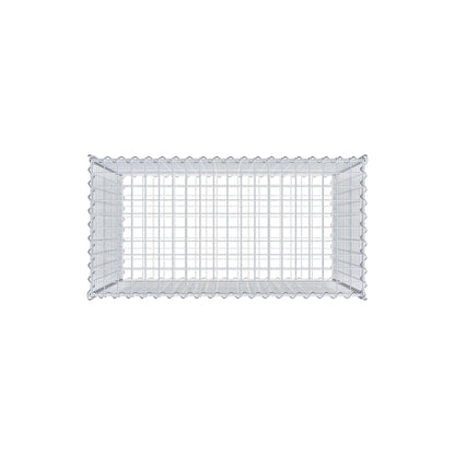 Gabion 100 cm x 90 cm x 50 cm (L x H x D), maskestørrelse 5 cm x 5 cm, spiral
