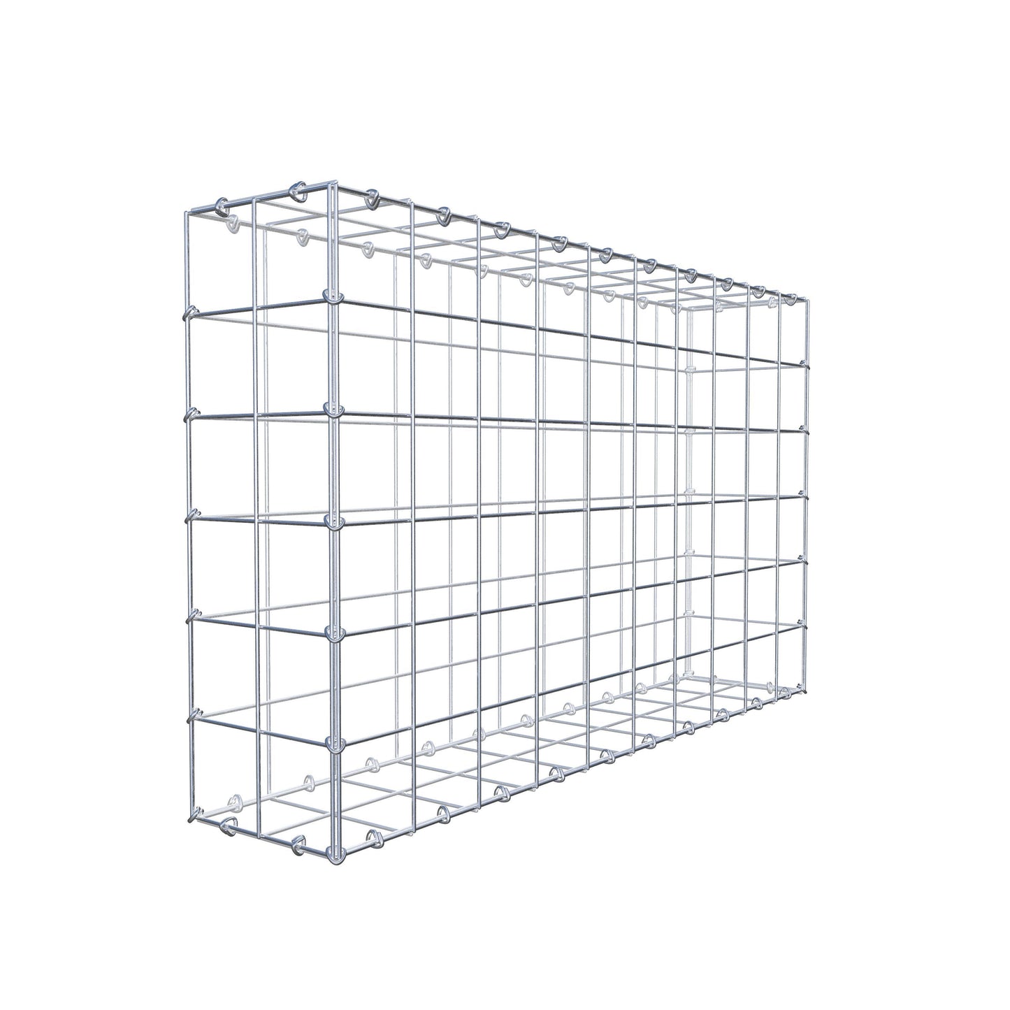 Gabione 100 cm x 60 cm x 20 cm (L x H x T), Maschenweite 10 cm x 10 cm, C-Ring