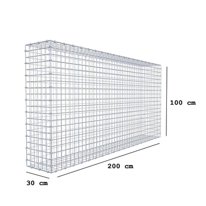 Schanskorf 200 cm x 100 cm x 30 cm (L x H x D), maaswijdte 5 x 5 cm, spiraalring