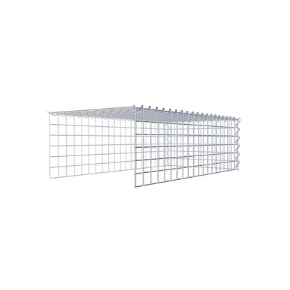 Gabion rapporté type 4 100 cm x 30 cm x 50 cm (L x H x P), mailles 5 cm x 5 cm, spirale