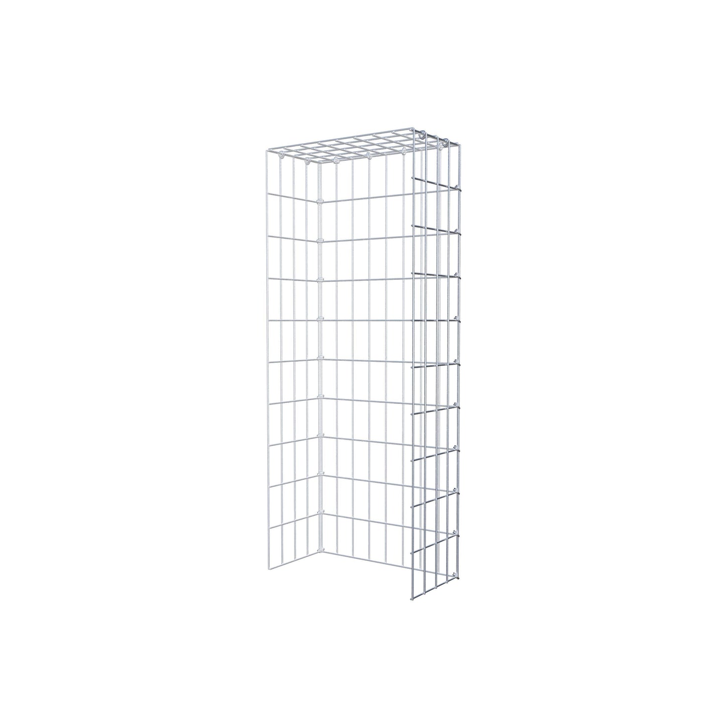 Gavión complementario de tipo 4 100 cm x 20 cm x 40 cm (largo x alto x fondo), malla 5 cm x 10 cm, anillo en C