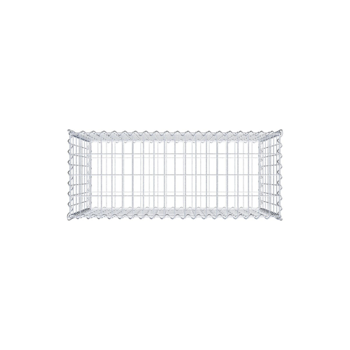 Gabion 100 cm x 70 cm x 40 cm (L x H x D), maskestørrelse 5 cm x 10 cm, spiral