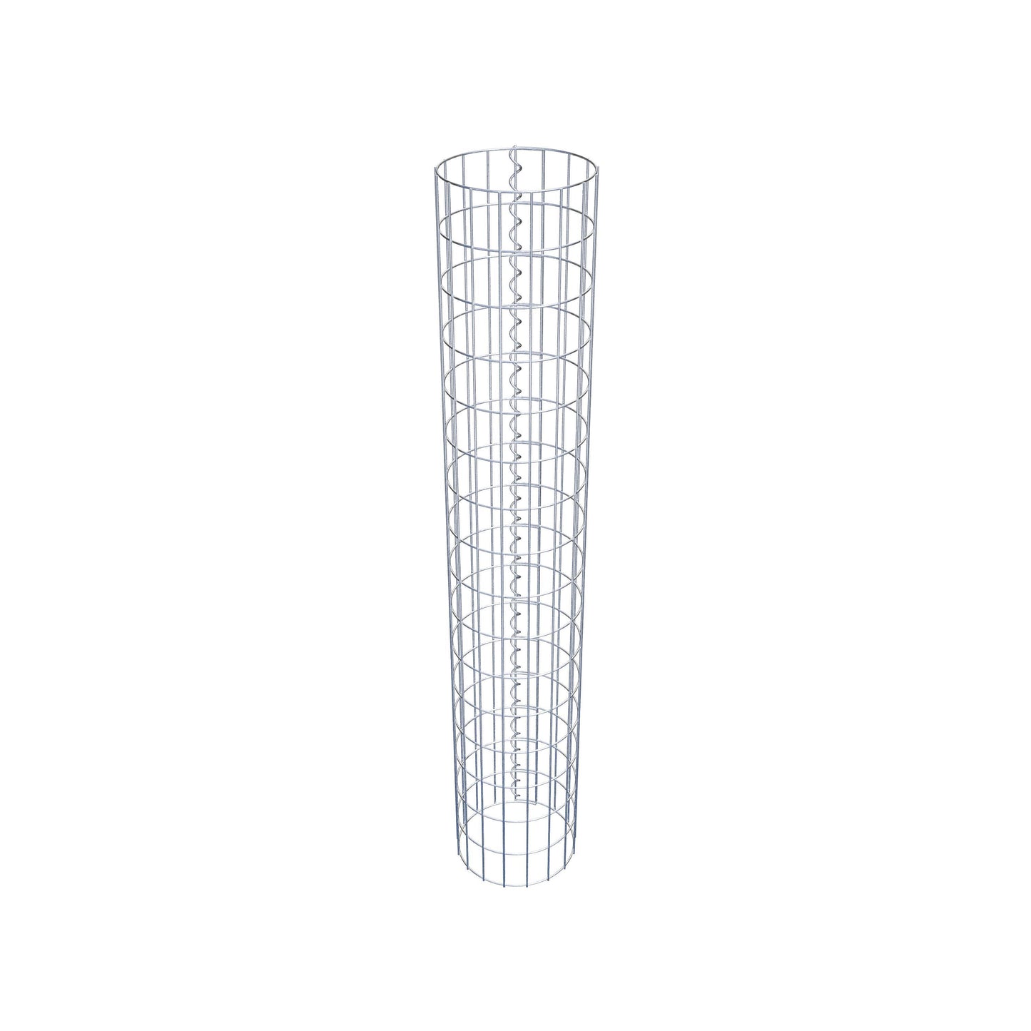 Columna de gaviones redonda 27 cm de diámetro, 160 cm de altura, malla 5 cm x 10 cm