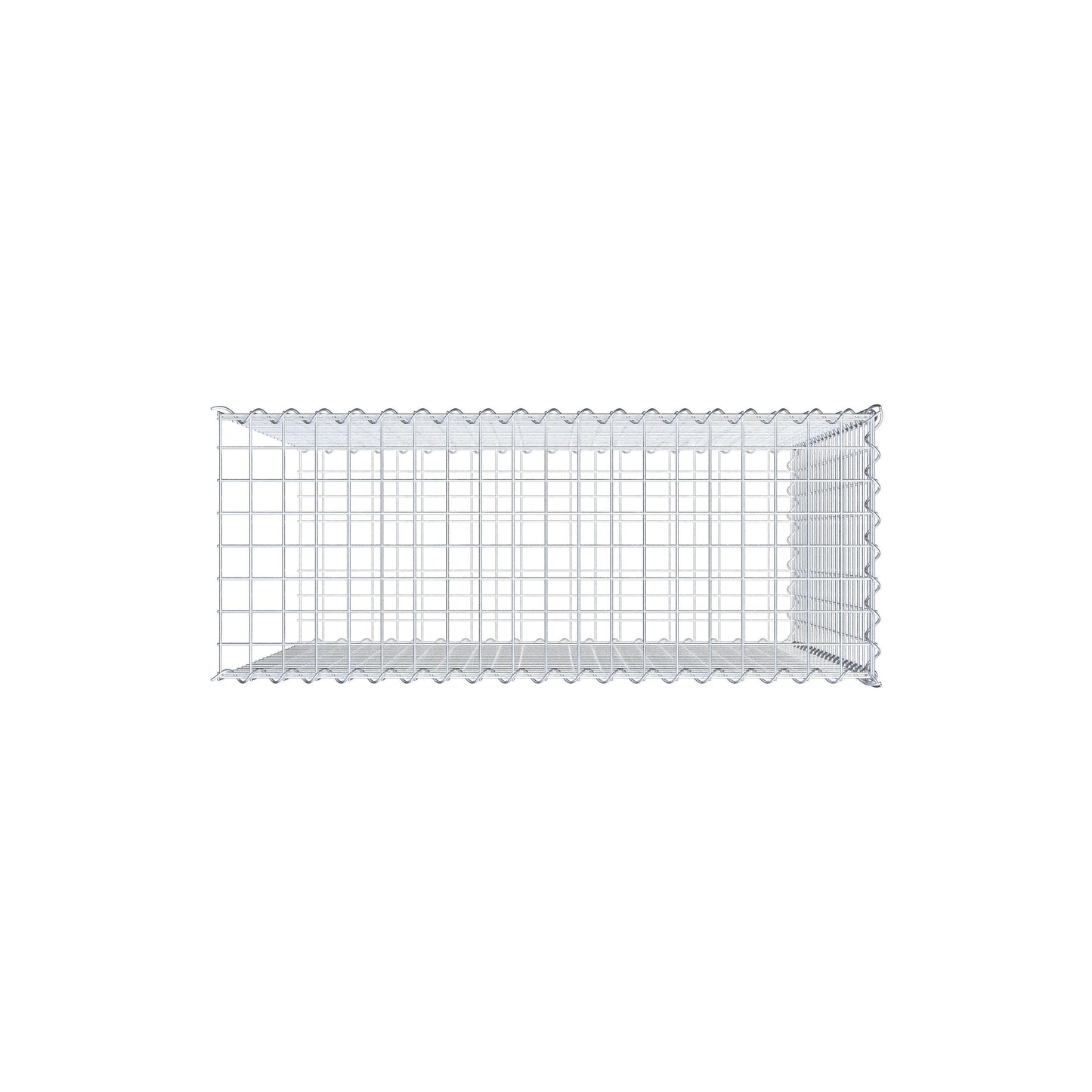 Gavión complementario tipo 2 100 cm x 100 cm x 40 cm (L x A x P), malla 5 cm x 5 cm, espiral