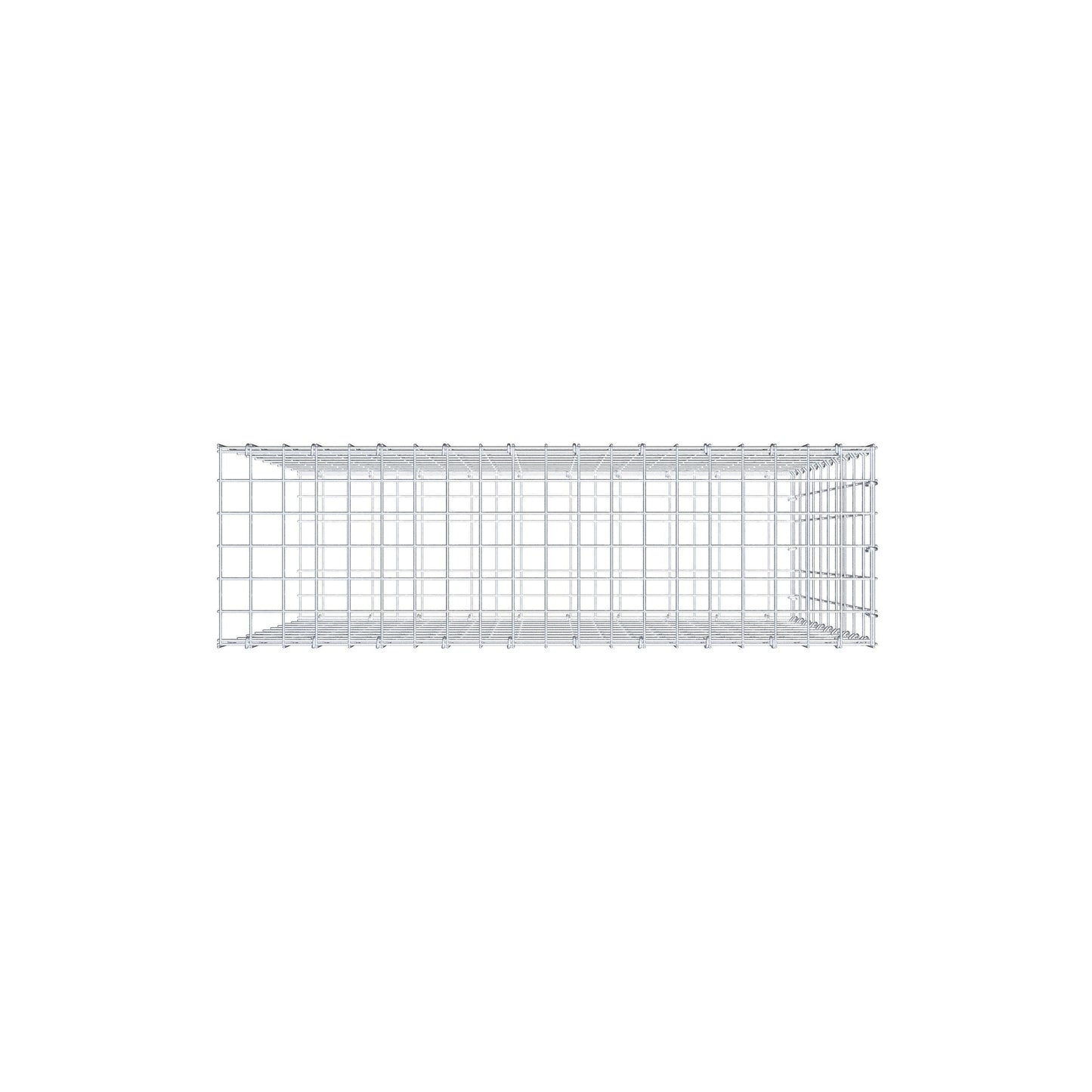 Mounted gabion type 2 100 cm x 100 cm x 30 cm, mesh size 5 cm x 10 cm, C-ring