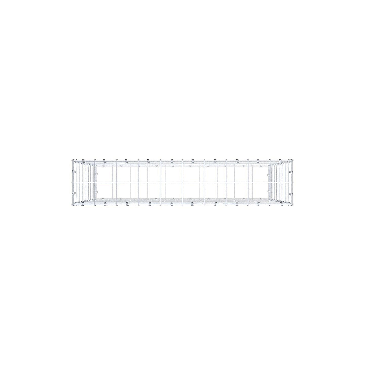 Schanskorf 100 cm x 80 cm x 20 cm (L x H x D), maaswijdte 10 x 10 cm, spiraalring