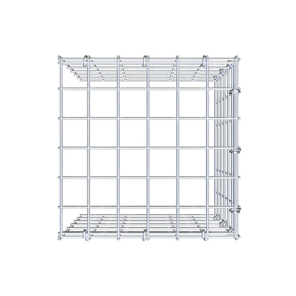 Anbaugabione Typ 4 30 cm x 30 cm x 30 cm (L x H x T), Maschenweite 5 cm x 5 cm, C-Ring