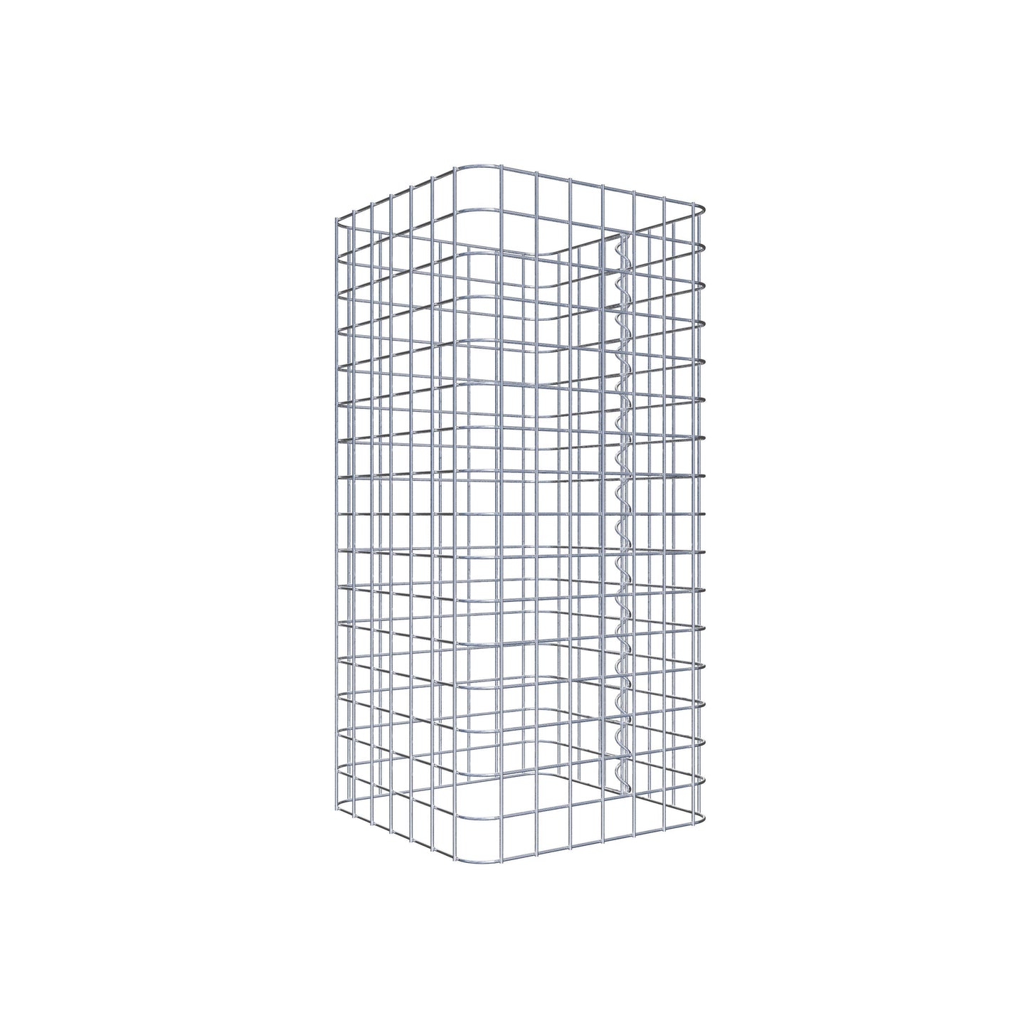 Columna de gaviones, angular 37 cm x 37 cm, 80 cm de altura, MW 5 cm x 5 cm