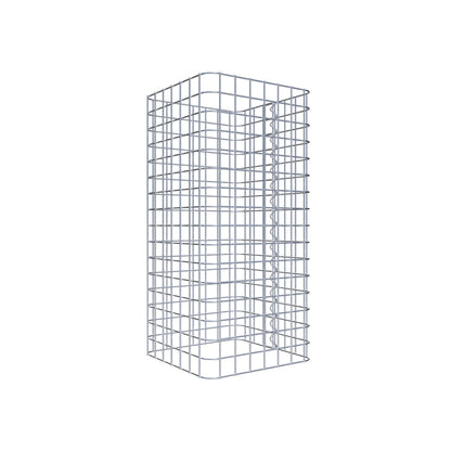 Columna de gaviones, angular 37 cm x 37 cm, 80 cm de altura, MW 5 cm x 5 cm