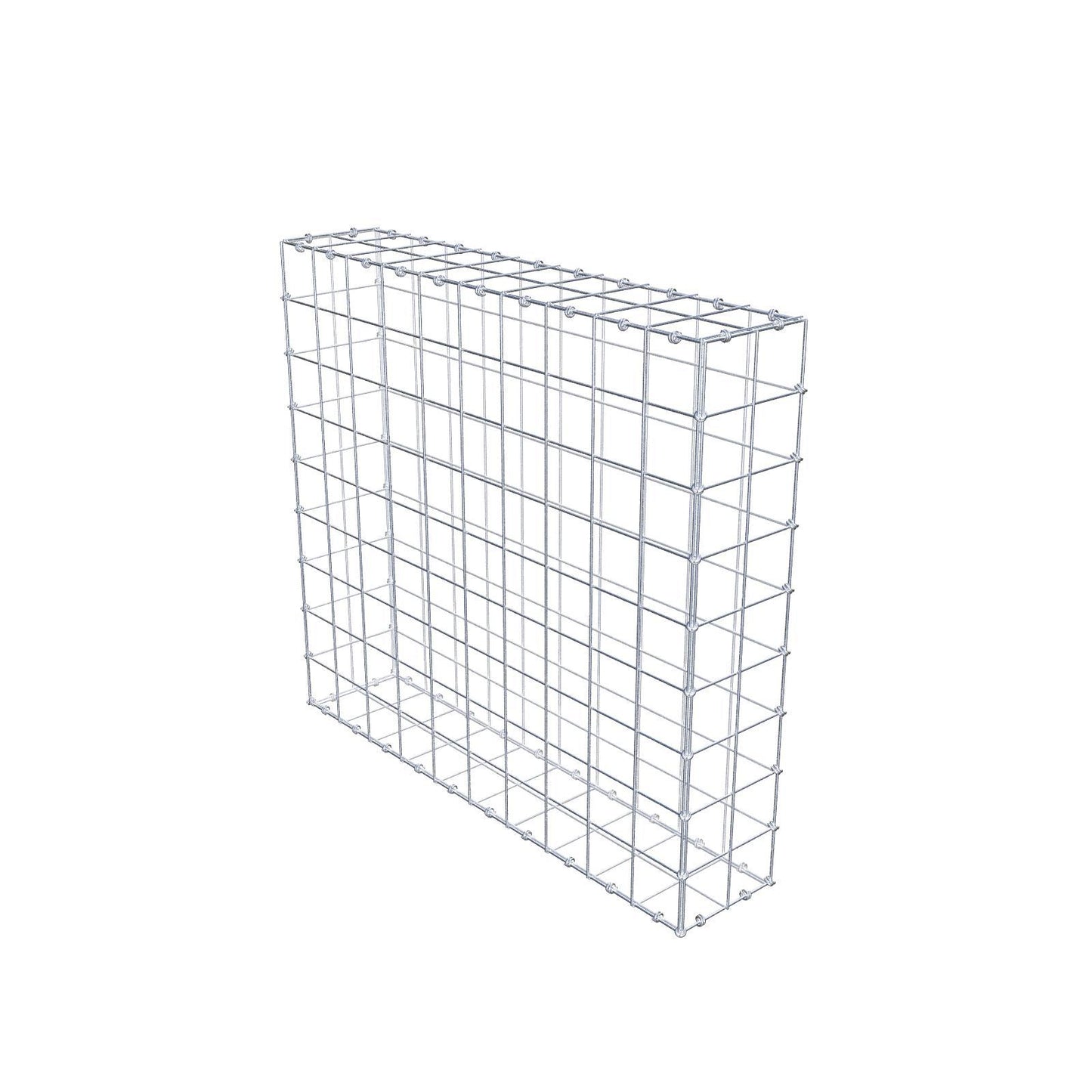 Gabione 100 cm x 90 cm x 20 cm (L x H x T), Maschenweite 10 x 10 cm, Spiralring