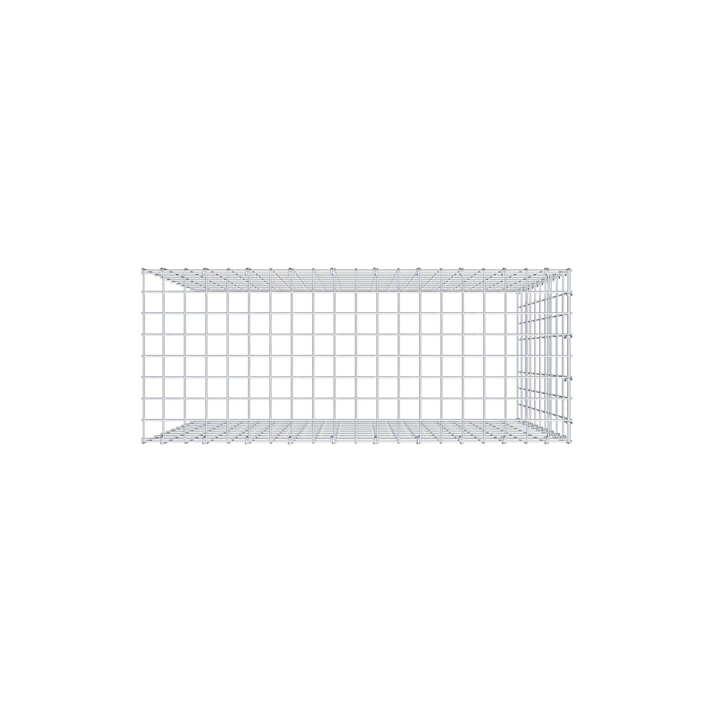 Gabbione aggiuntivo tipo 4 100 cm x 100 cm x 40 cm (L x H x P), maglia 5 cm x 10 cm, anello a C